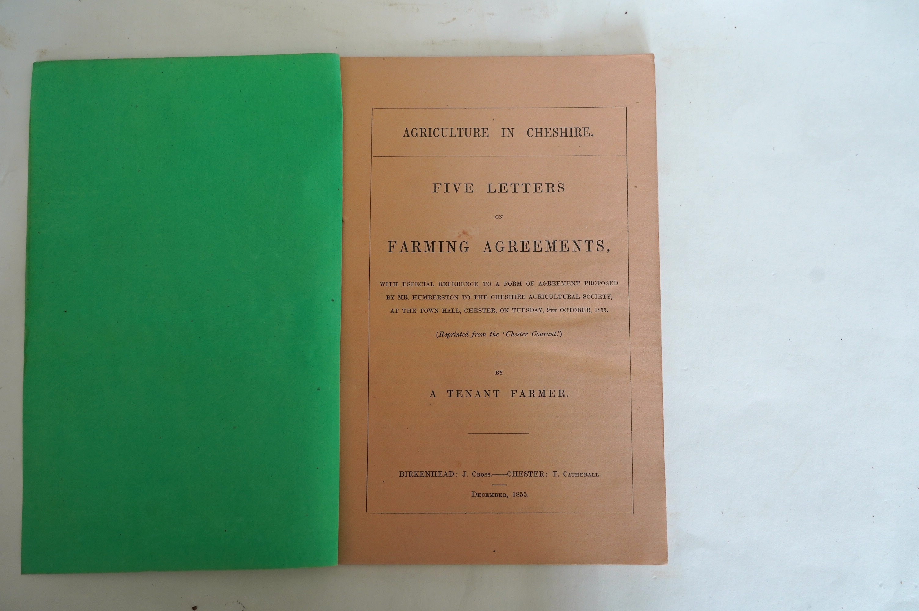 Marshall, William - The Rural Economy of Yorkshire ... 2 vols. 2 folded maps; contemp. tree calf. 1788; Holland, Henry - General View of the Agriculture of Cheshire ... a coloured folded map and 7 other plates (2 folded